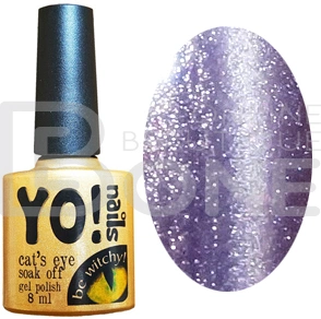 Магнітний гель-лак Yo!Nails Cats Eye №56 малиновий з глітером 8 мл
