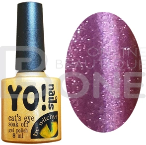 Магнітний гель-лак Yo!Nails Cats Eye №57 золотистий із гліттером 8 мл
