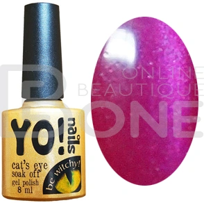 Магнітний гель-лак Yo!Nails Cats Eye №65 малиновий із шиммером 8 мл