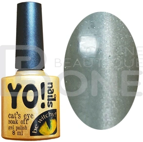 Магнітний гель-лак Yo!Nails Cats Eye №71 сріблястий з шиммером 8 мл