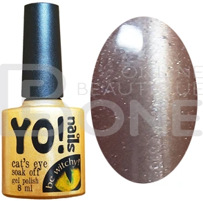 Магнітний гель-лак Yo!Nails Cats Eye №77 коричневий із шиммером 8 мл