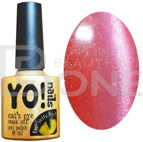 Магнітний гель-лак Yo!Nails Cats Eye №78 бордовий із шиммером 8 мл