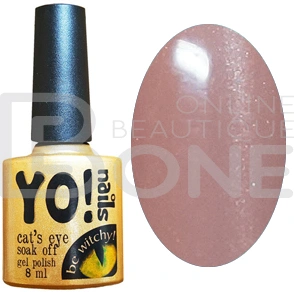 Магнітний гель-лак Yo!Nails Cats Eye №79 пастельний сіро-рожевий із шиммером 8 мл