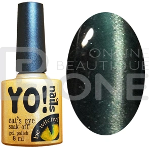Магнітний гель-лак Yo!Nails Cats Eye №83 болотно-зелений із шиммером 8 мл