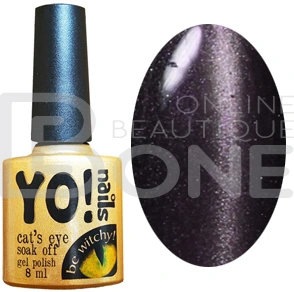 Магнітний гель-лак Yo!Nails Cats Eye №84 баклажановий із шиммером 8 мл