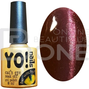 Магнітний гель-лак Yo!Nails Cats Eye №85 бордовий із шиммером 8 мл