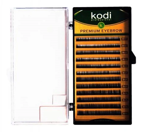 Брови Straight Curl Kodi Eyebrows Straight Curl black 0,06 (4-5 мм) прямий завиток