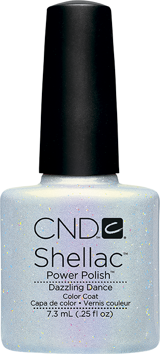 Гель-лак CND Shellac Dazzling Dance прозорий з фіолетовим відливом та дрібними голографічними блискітками 7,3 мл