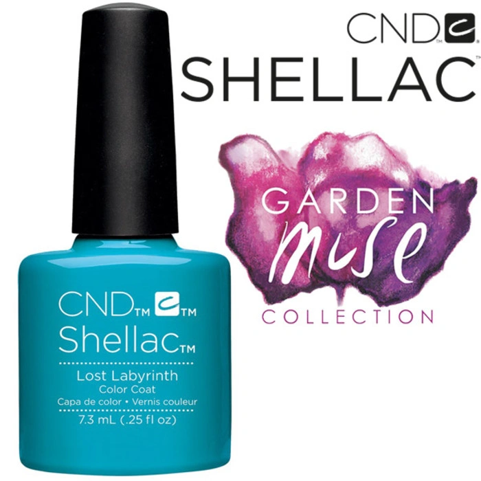 Гель-лак CND Shellac Lost Labyrinth блакитно-блакитний 7,3 мл