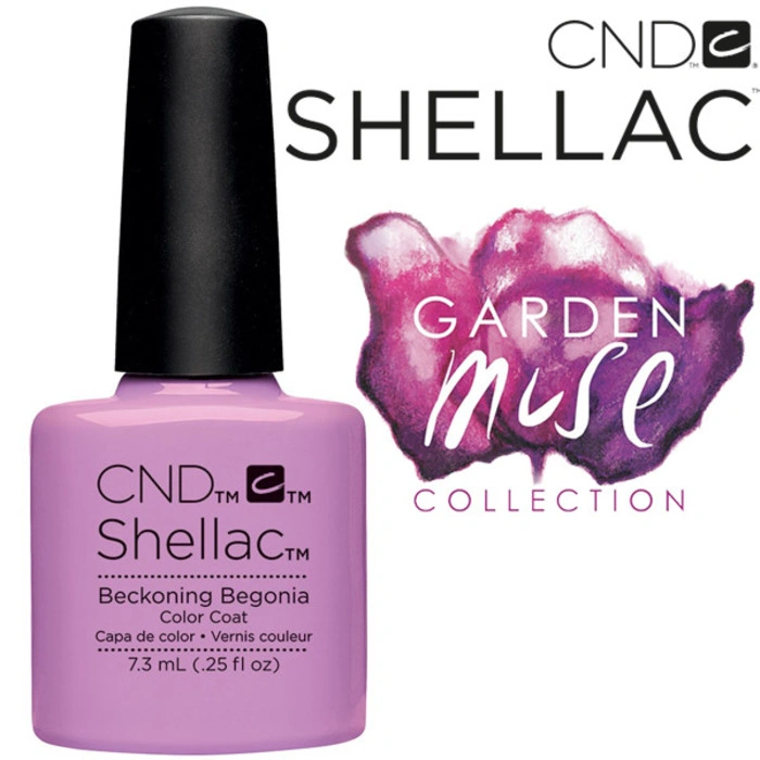 Гель-лак CND Shellac Beckoning Begonia рожево-ліловий, шиммер 7,3 мл