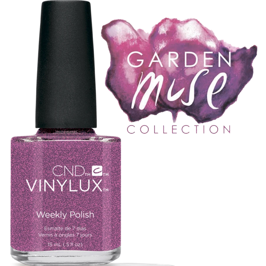 Лак CND VINYLUX 190 Butterfly Queen фуксія, глітер 15 мл