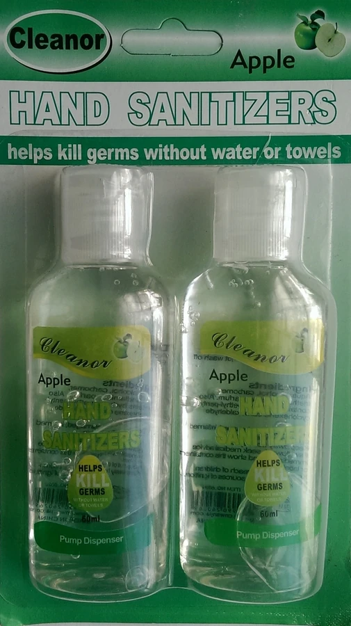 2 дезінфектори для рук з 3 ароматами YRE Hand Sanitizers DSR-00 2x60 мл лимон, яблуко та полуниця
