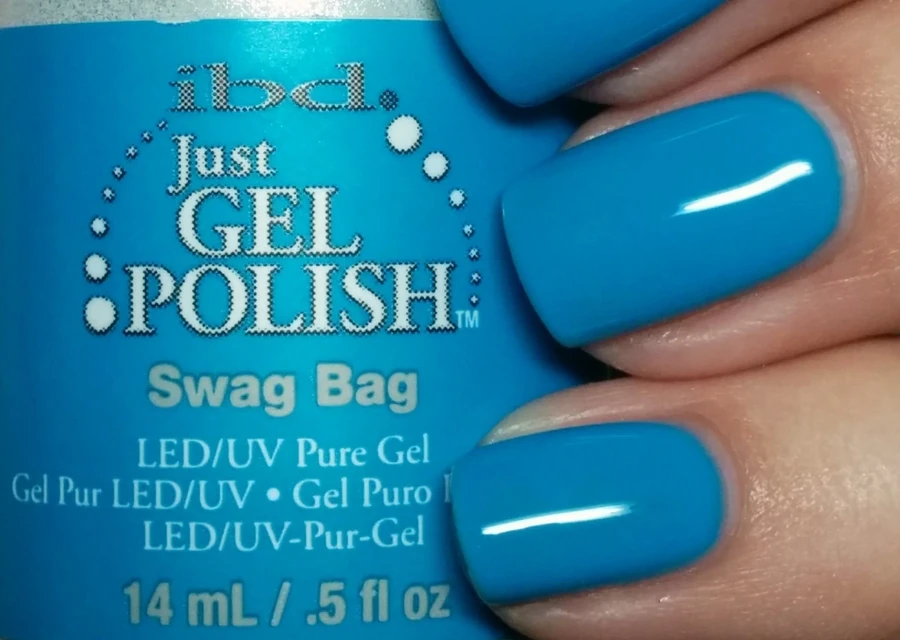 Гель-лак IBD Just Gel Swag Bag яскраво-блакитний, емаль 14 мл