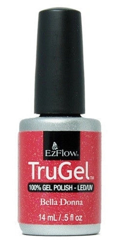 Гель-лак EzFlow TruGel Bella Donna світло-малиновий, щільні блискітки 14 мл
