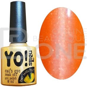 Магнітний гель-лак Yo!Nails Cats Eye №16 помаранчевий із шиммером 8 мл