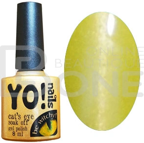 Магнітний гель-лак Yo!Nails Cats Eye №26 жовто-зелений із шиммером 8 мл