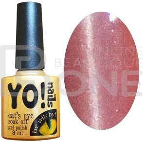 Магнітний гель-лак Yo!Nails Cats Eye №92 бежево-рожевий із шиммером 8 мл