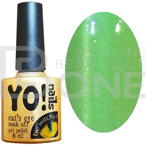 Магнітний гель-лак Yo!Nails Cats Eye №95 світло-зелений із шиммером 8 мл