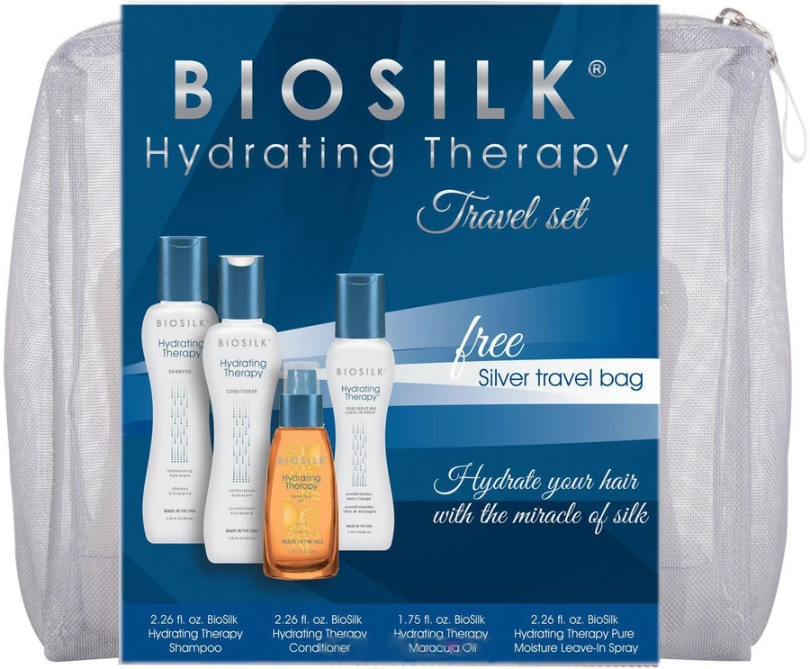 Дорожній набір Зволожуюча терапія для волосся BioSilk Hydrating Therapy Travel set
