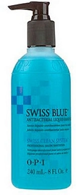 Антибактеріальне рідке мило для рук із силіконом OPI Swiss Blue Liquid Soap 240 мл