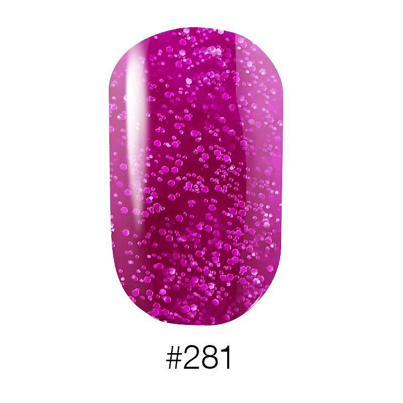 Лак Naomi Nail Lacquer 281 Naomi стигла малина з блискітками 12 мл
