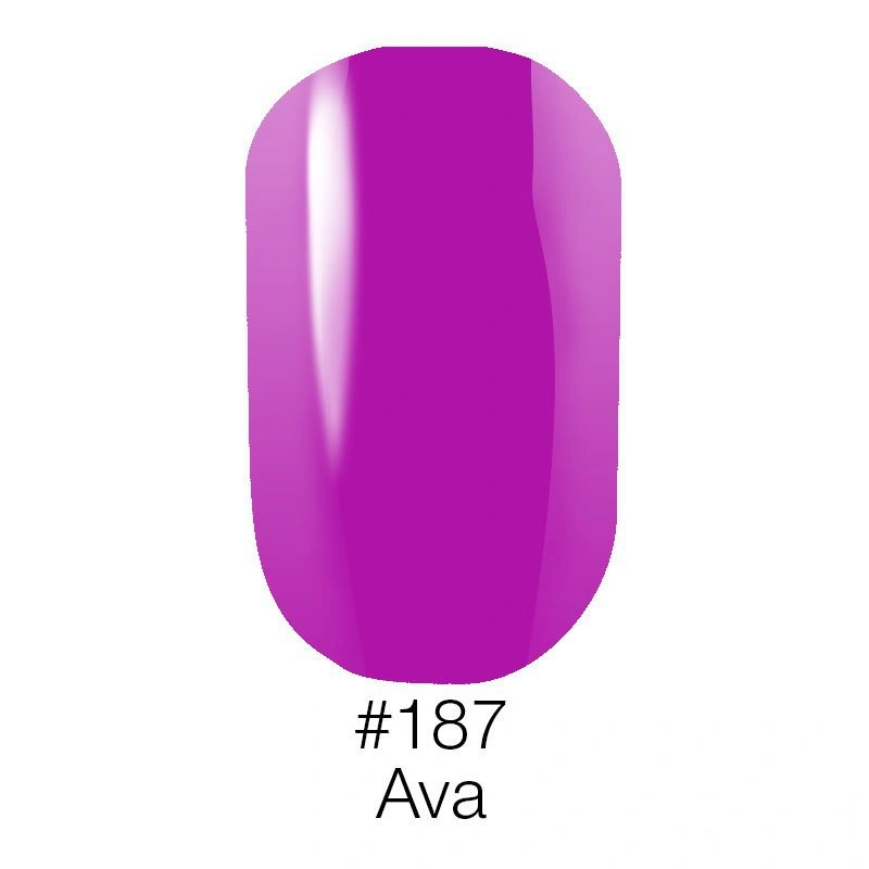 Гель-лак Naomi Gel Polish №187 фіолетовий з неоновим ефектом, емаль 6 мл