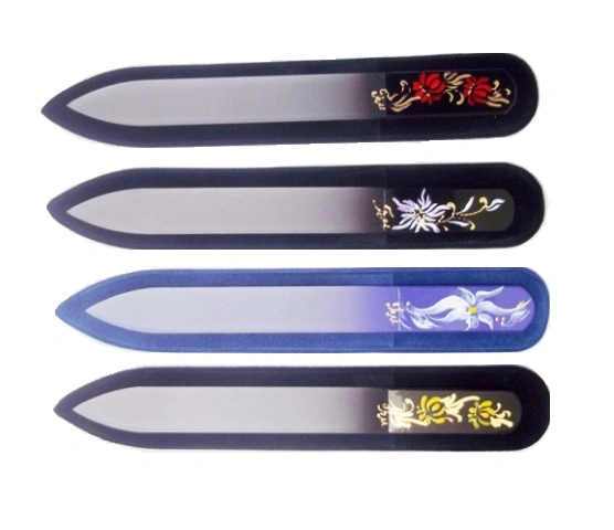 Пилочка скляна для нігтів з ручним розписом 115 мм Staleks Nail File Painted 115 мм