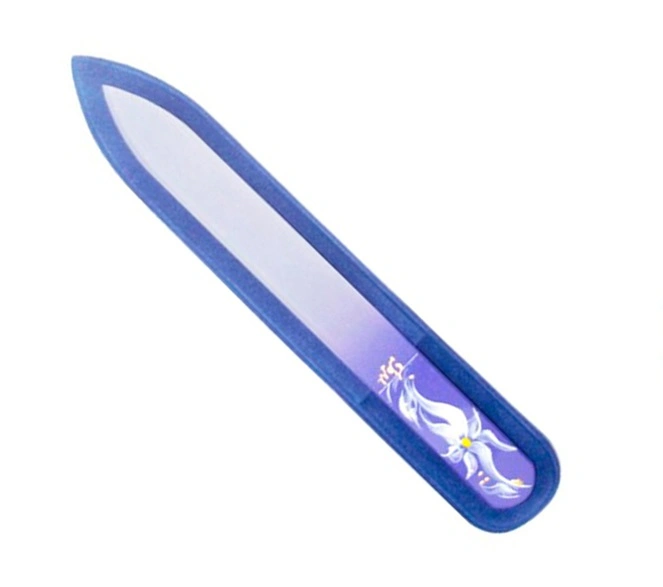 Пилочка скляна для нігтів з ручним розписом 115 мм Staleks Nail File Painted 115 мм