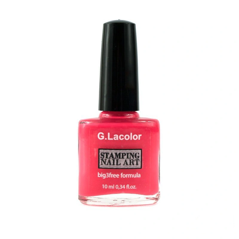 Лак для нігтів для стемпінгу G.La color Stamping Nail Art Lacquer 004 кораловий, емаль 10 мл
