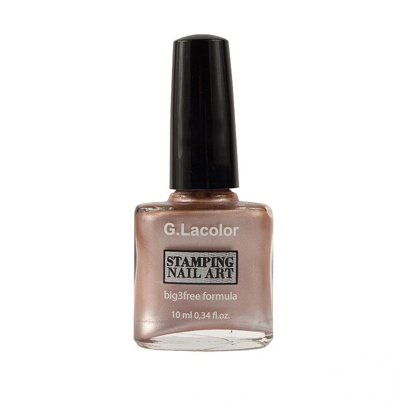 Лак для нігтів для стемпінгу G.La color Stamping Nail Art Lacquer 010 кавовий з перламутром 10 мл