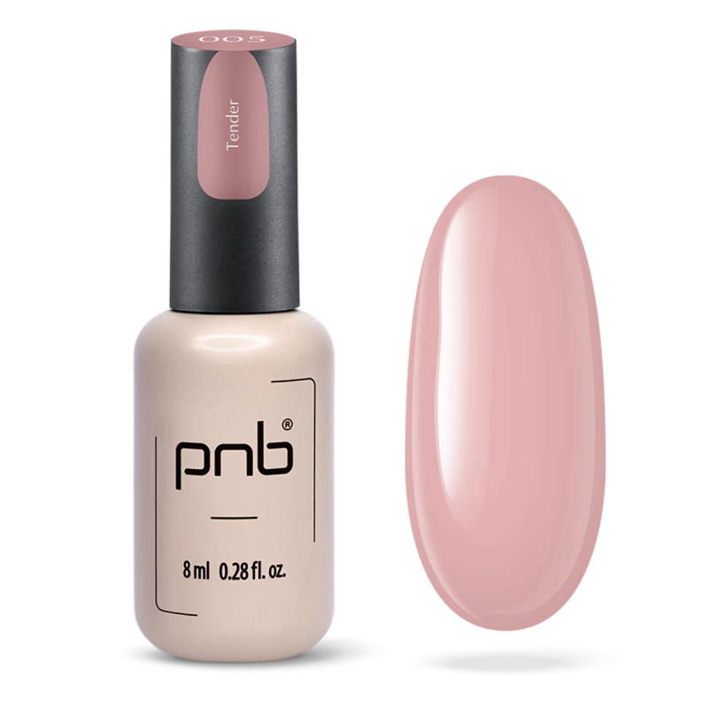 Гель-лак PNB №005 Tender світло-кавовий, емаль 8 мл
