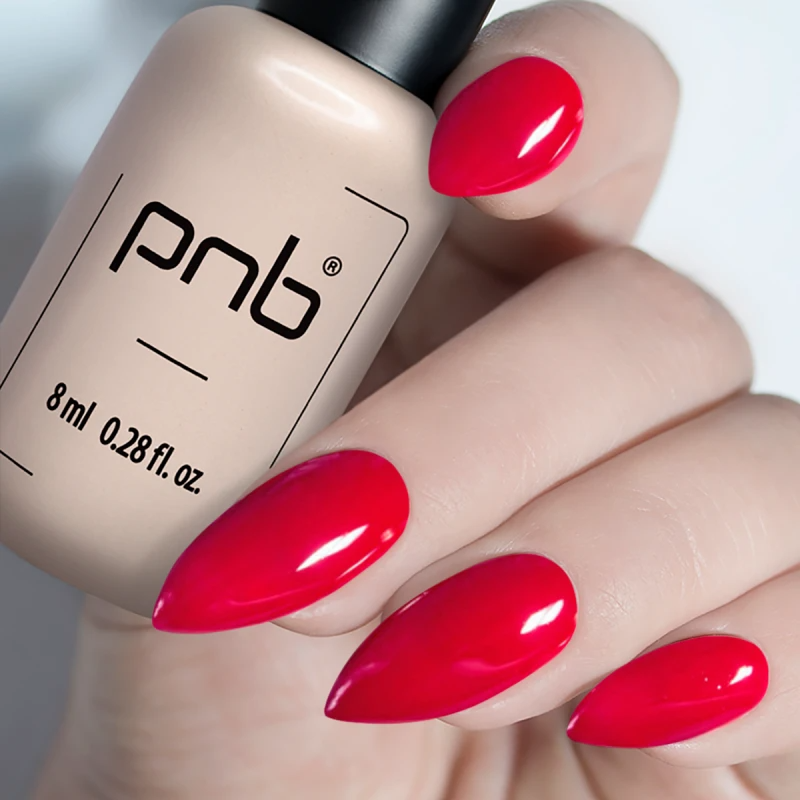 Гель-лак PNB №012 Scarlet червоний, емаль 8 мл