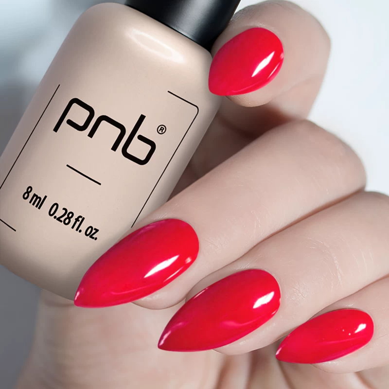 Гель-лак PNB №013 Love Is класичний червоний, емаль 8 мл