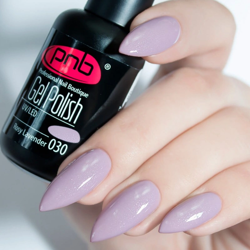 Гель-лак PNB №030 Rosy Lavender рожево-ліловий, легкий шиммер 8 мл