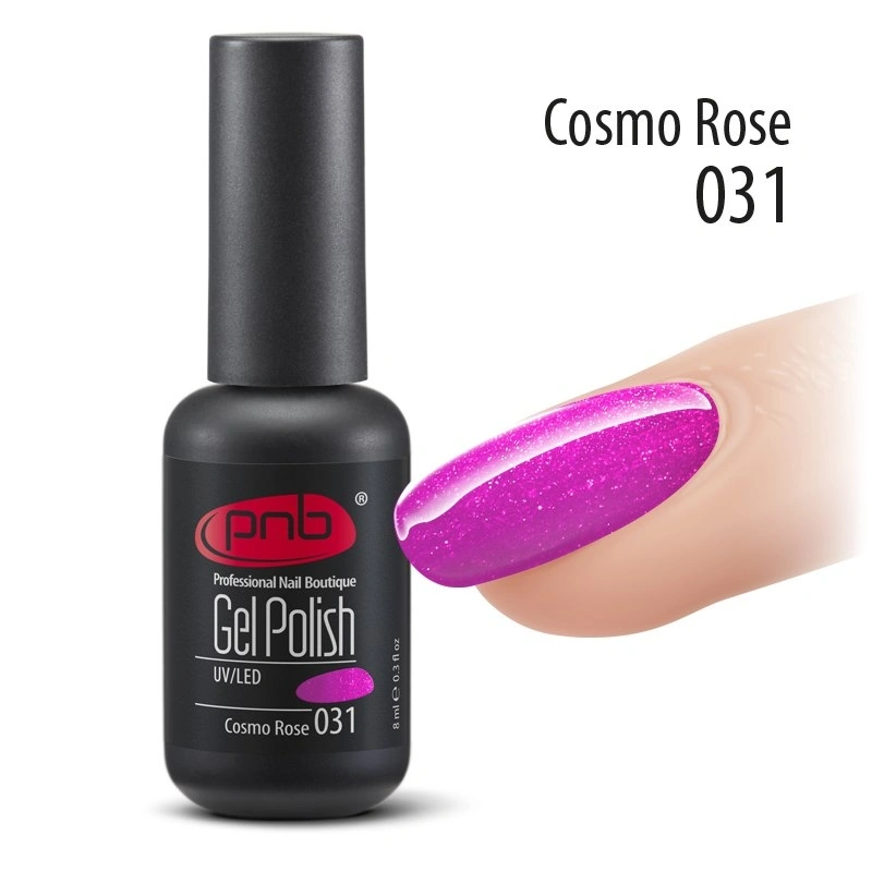 Гель-лак PNB №031 Cosmo Rose фуксія з неоновим відливом, перламутр 8 мл