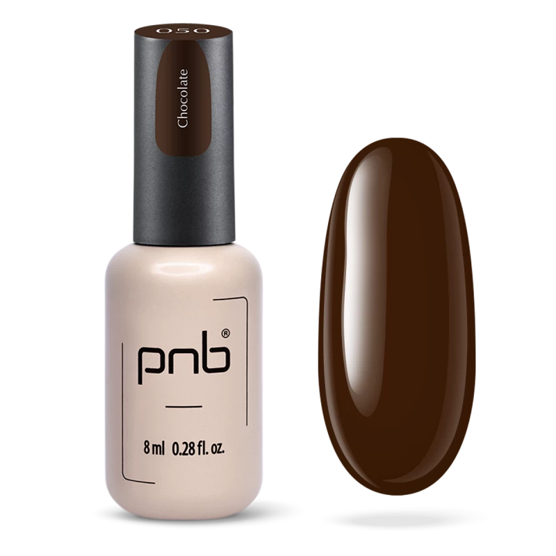 Гель-лак PNB №050 Chocolate коричневий, емаль 8 мл