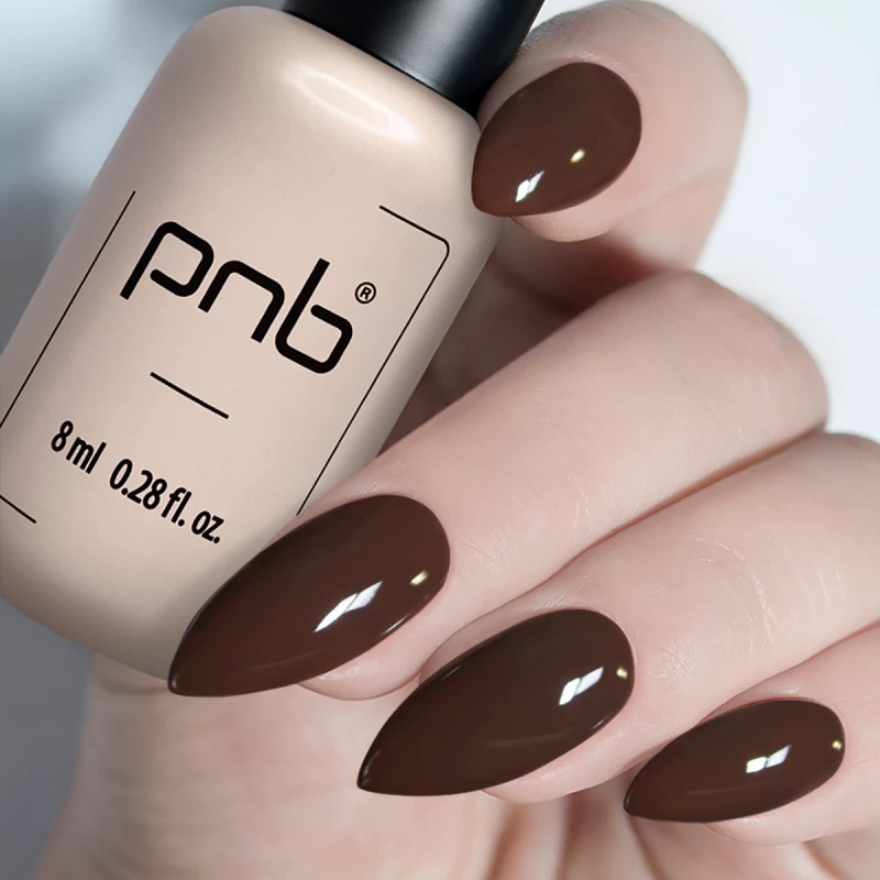 Гель-лак PNB №050 Chocolate коричневий, емаль 8 мл