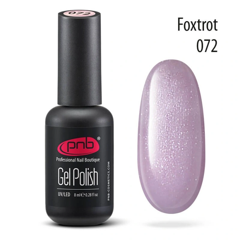 Гель-лак PNB №072 Foxtrot світло-лавандовий, шиммер 8 мл