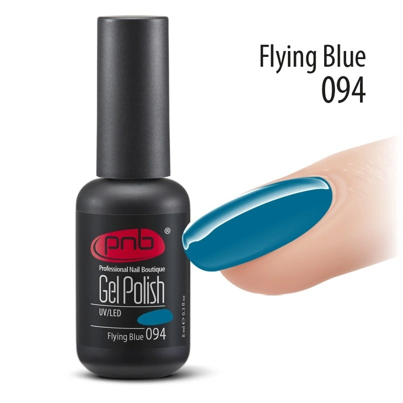 Гель-лак PNB №094 Flying Blue синій, емаль 8 мл