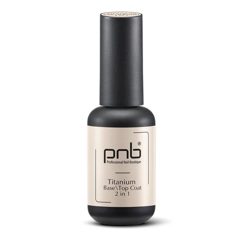 Титанове базове та верхнє покриття 2 в 1 PNB UV/LED Titanium Base/Top Coat 2 in 1 8 мл