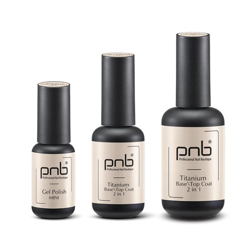 Титанове базове та верхнє покриття 2 в 1 PNB UV/LED Titanium Base/Top Coat 2 in 1 8 мл