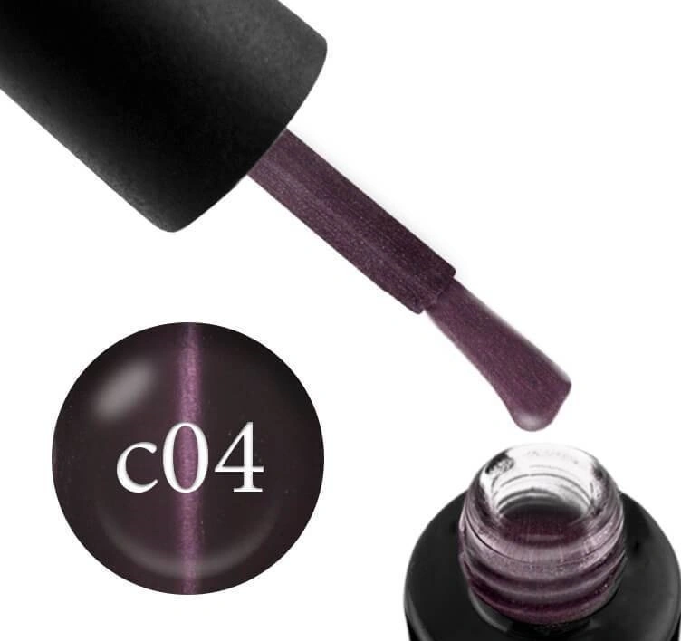 Магнітний гель-лак Naomi Gel Polish Cat Eyes С04 бордо із шиммером 6 мл