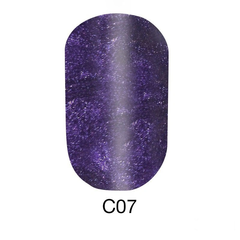 Магнітний гель-лак Naomi Gel Polish Cat Eyes С07 сливовий з фіолетовим шиммером 6 мл
