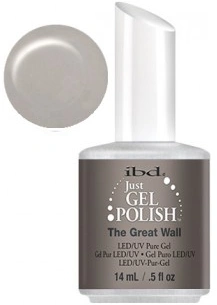 Гель-лак IBD Just Gel Polish The Great Wall сірий, щільний, без блискіток та перламутру, емаль 14 мл