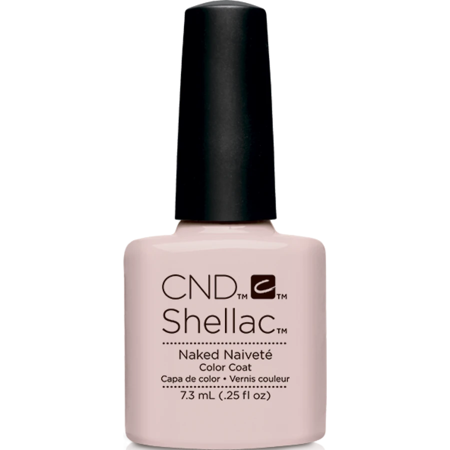 Гель-лак CND Shellac Naked Naivete ніжний світло-бежевий, емаль 7,3 мл