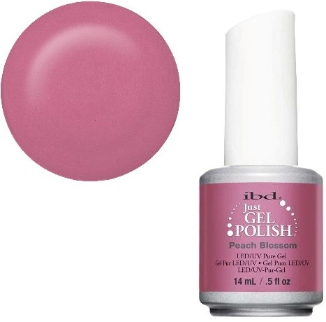 Гель-лак IBD Just Gel Polish Peach Blossom приглушений рожевий із шиммером 14 мл