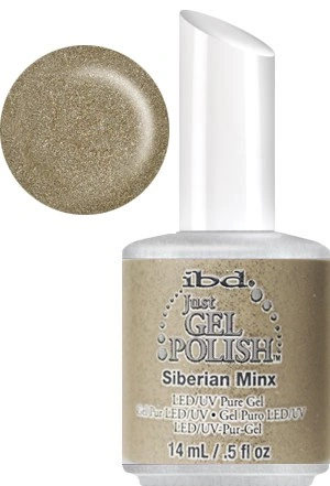 Гель-лак IBD Just Gel Polish Siberian Minx напівпрозорий з дрібними бежево-сріблястими блискітками 14 мл