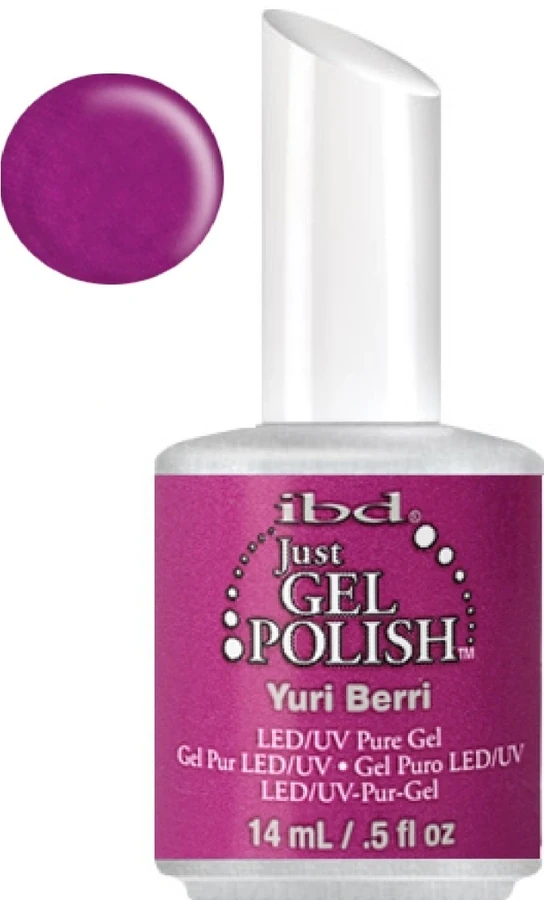 Гель-лак IBD Just Gel Polish Yuri Berri яскравий пурпуровий з мікроблиском 14 мл