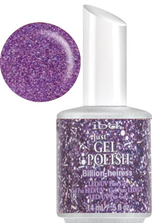 Гель-лак IBD Just Gel Polish Billion-Heiress фіолетові блискітки на прозорій основі 14 мл