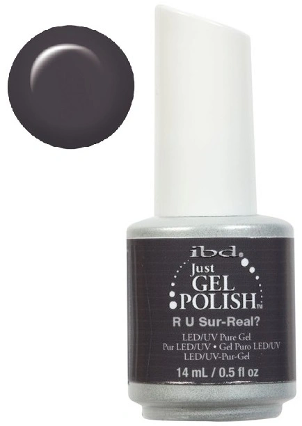 Гель-лак IBD Just Gel Polish RU Sur-real? насичено-сірий, емаль 14 мл